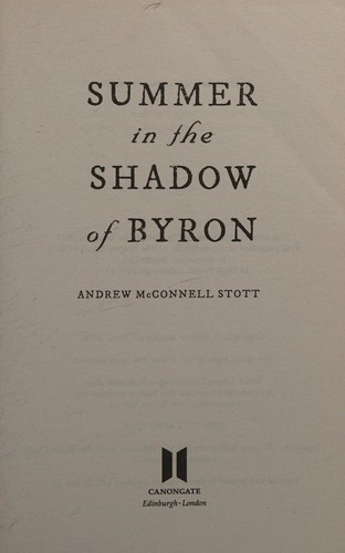 Cover for Summer in the Shadow of Byron