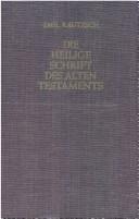 Cover for Die Heilige Schrift des Alten Testaments.