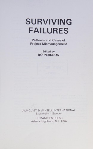 Cover for Surviving failures