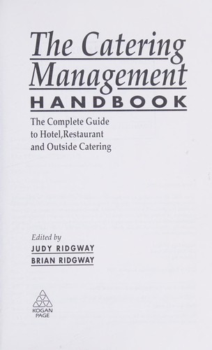 Cover for Catering Management Handbook