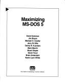 Cover for Maximizing MS-DOS 5
