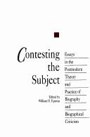 Cover for Contesting the subject