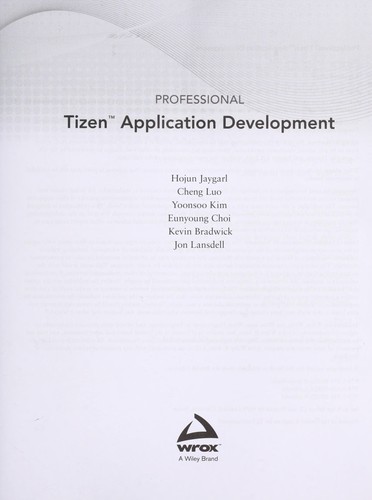 Cover for Professional Tizen application development
