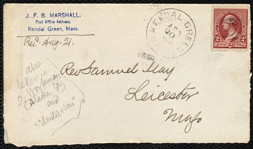 Cover for [Letter to] My dear Mr. May