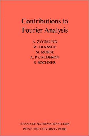 Cover for Contributions to Fourier Analysis. (AM-25) (Annals of Mathematics Studies)