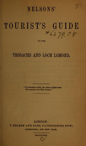 Cover for Nelsons' tourist's guide to the Trosachs and Loch Lomond