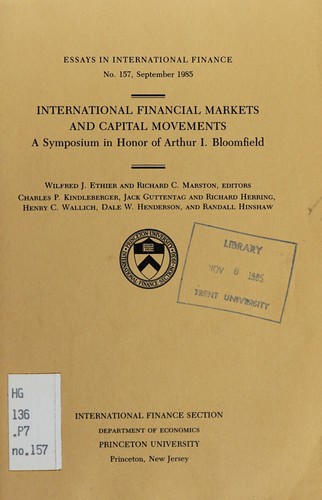 Cover for International financial markets and capital movements