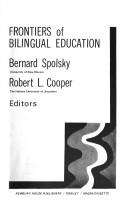 Cover for Frontiers of bilingual education