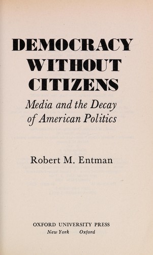 Cover for Democracy without citizens