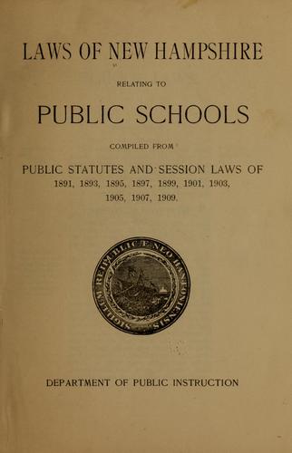 Cover for Laws of New Hampshire relating to public schools