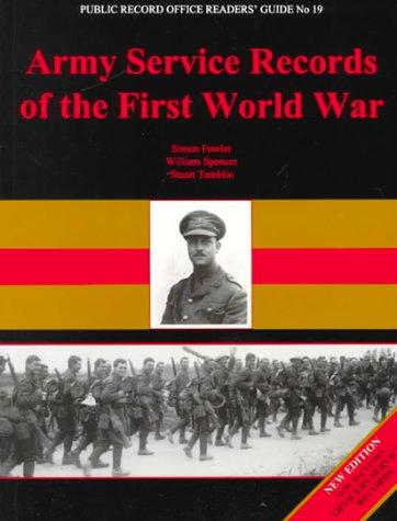 Cover for Army service records of the First World War
