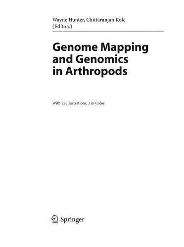 Cover for Genome mapping and genomics in arthropods