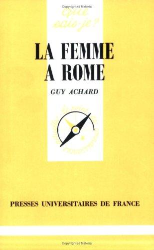 Cover for La Femme à Rome