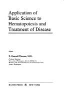 Cover for Application of basic science to hematopoiesis and treatment of disease