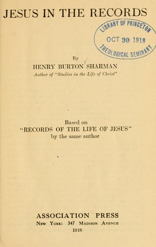 Cover for Jesus in the records