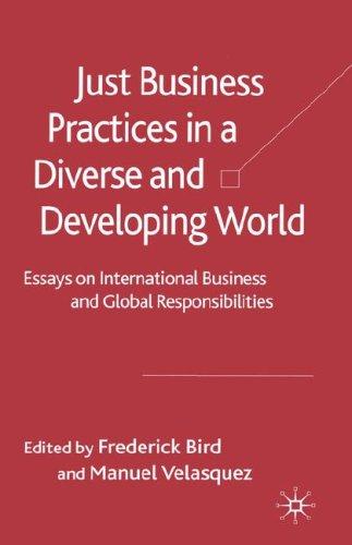 Cover for Just business practices in a diverse and developing world
