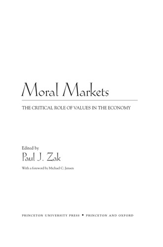 Cover for Moral markets