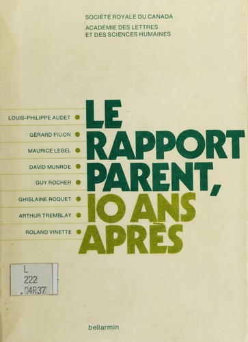 Cover for Le Rapport Parent, dix ans après