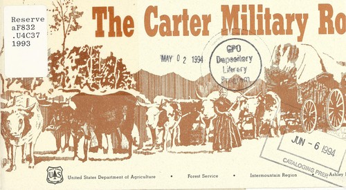 Cover for The Carter Military Road