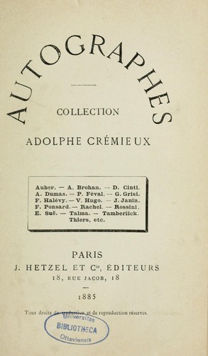 Cover for Autographes