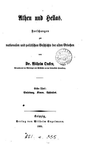 Cover for Athen und Hellas
