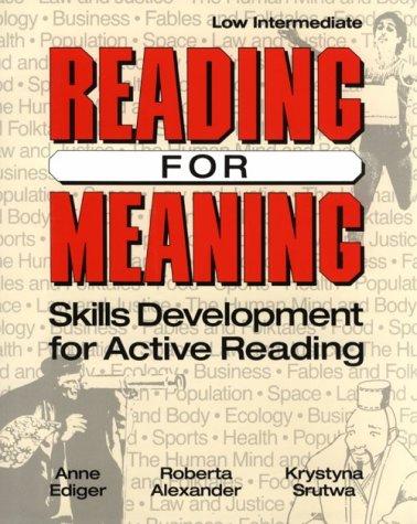 Cover for Reading for meaning