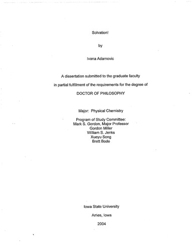 Cover for Solvation.