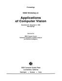 Cover for IEEE Workshop on Applications of Computer Vision