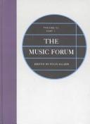 Cover for The Music Forum