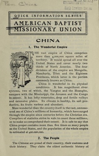 Cover for China