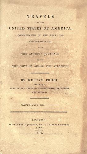 Cover for Travels in the United States of America, commencing in the year 1793, and ending in 1797