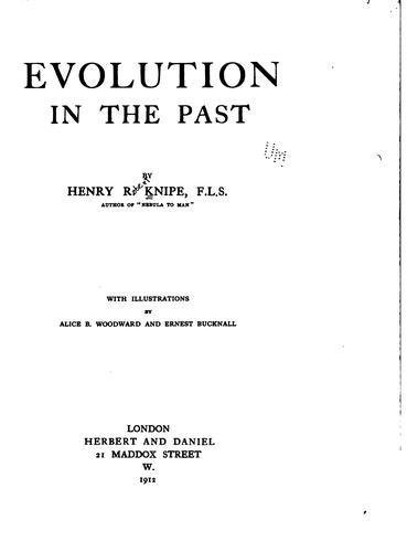 Cover for Evolution in the past