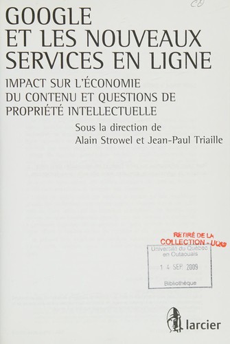 Cover for Google et les nouveaux services en ligne