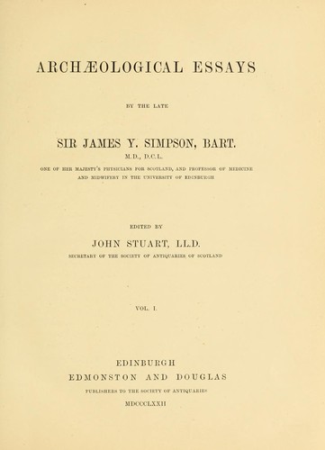 Cover for Archaeological essays