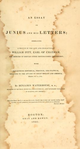 Cover for An essay on Junius and his letters
