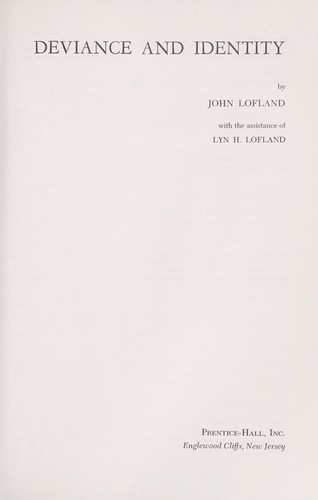 Cover for Deviance and identity