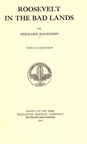 Cover for Roosevelt in the Bad Lands