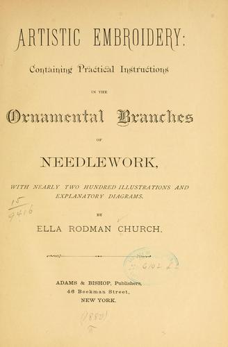 Cover for Artistic embroidery; containing practical instructions in the ornamental branches of needlework