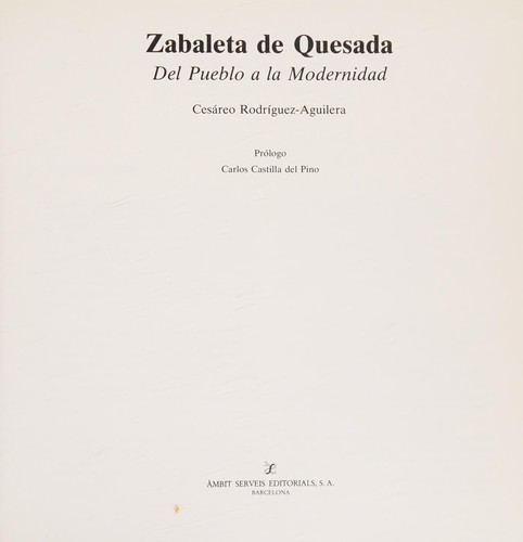 Cover for Zabaleta de Quesada