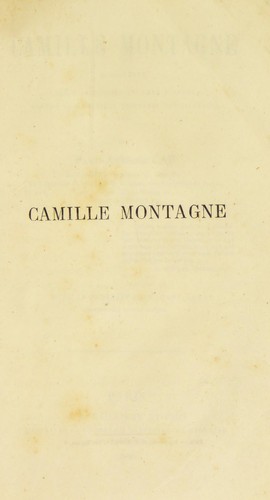Cover for Camille Montagne