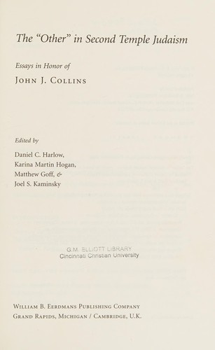 Cover for The "other" in Second Temple Judaism