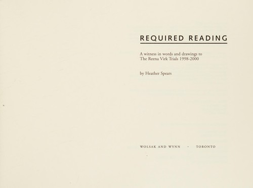Cover for Required reading