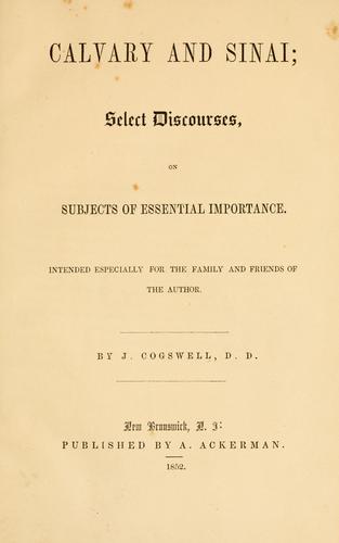 Cover for Calvary and Sinai