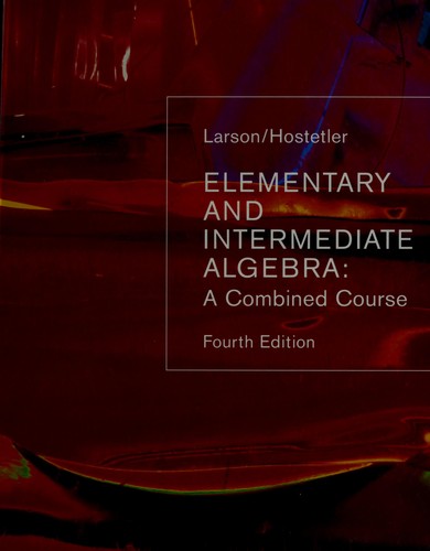 Cover for Elementary And Intermediate Algebra