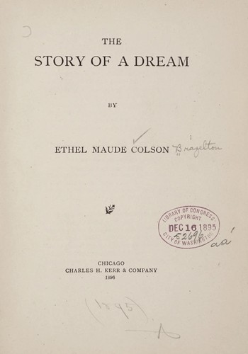 Cover for The story of a dream