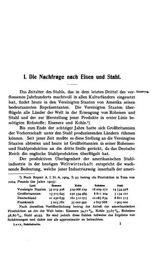 Cover for Die Stahlindustrie der Vereinigten Staaten von Amerika in ihren heutigen Produktions- und Absatz-Verhältnissen.