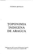 Cover for Toponimia indígena de Aragua