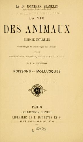 Cover for La vie des animaux