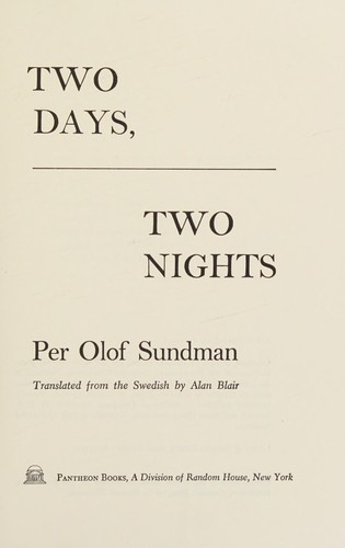 Cover for Two days, two nights.
