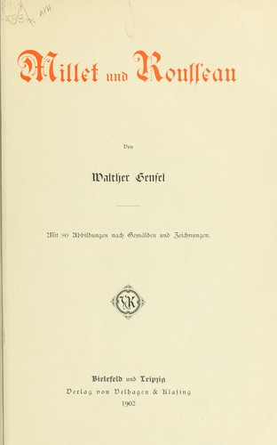 Cover for Millet und Rousseau